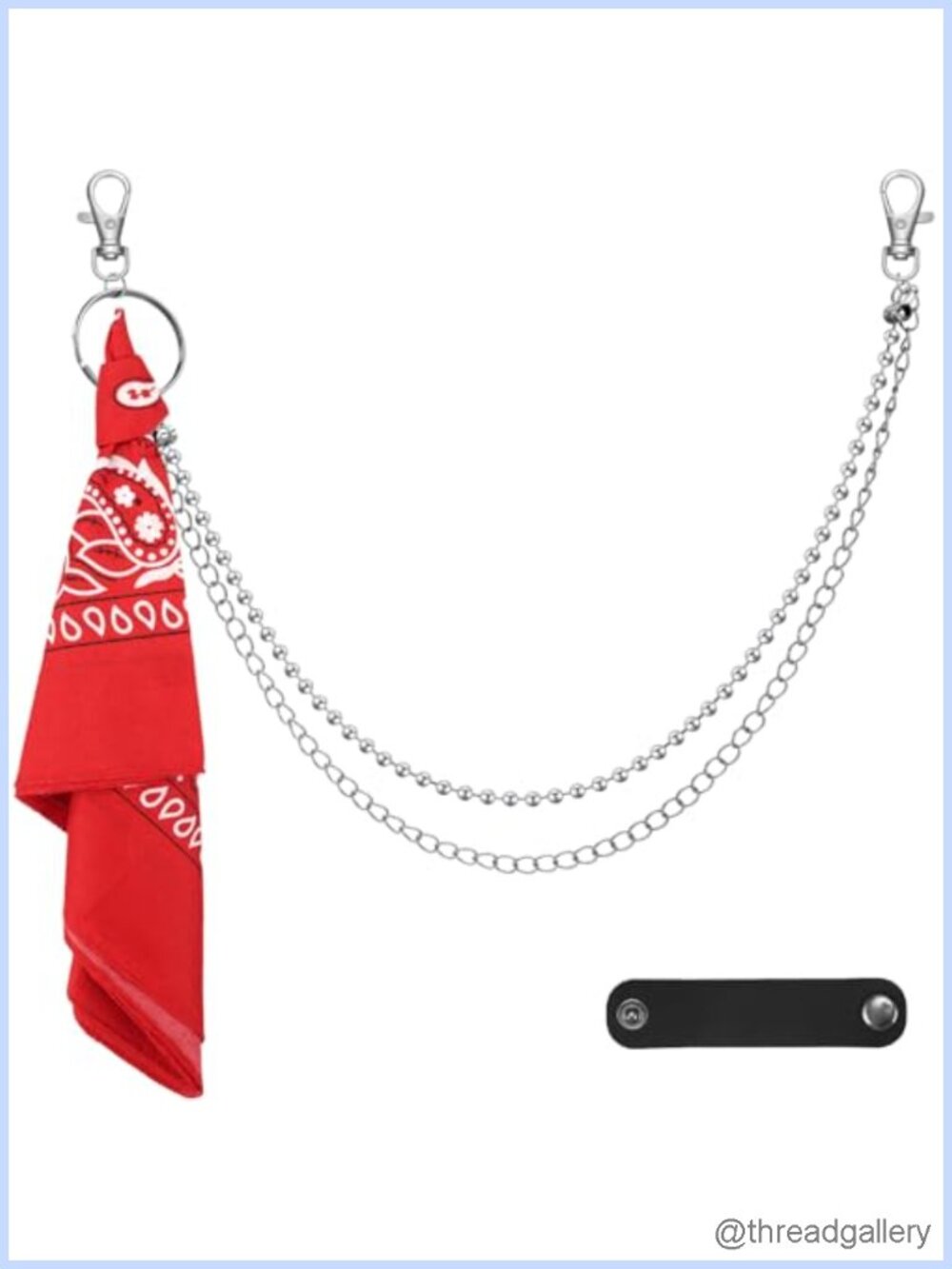 Stainless Steel Layered Pants Chain Wallet Chain Hip Hop Punk Unisex